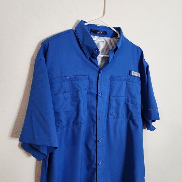 Columbia Men's PFG Short Sleeve Button-down Shirt Size Medium - Picture 2 of 6